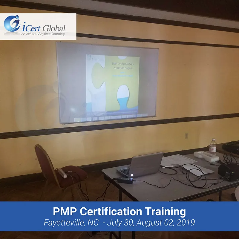 PMP Exam Prep Certification Training Classroom Course in Fayetteville, NC from July 30 to August 02, 2019 